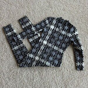 Perfect Moment Nordic Merino Wool Jumpsuit Ski Suit Sweater Medium Grey Black